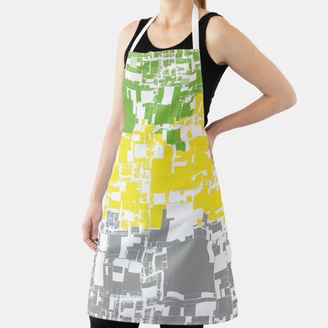Geometric Funky Abstract Lithromantic Pride Flag Apron (Insitu)