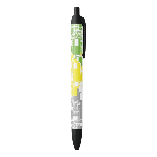 Geometric Funky Abstract Lithromantic Pride Flag Black Ink Pen (Bottom (Vertical))