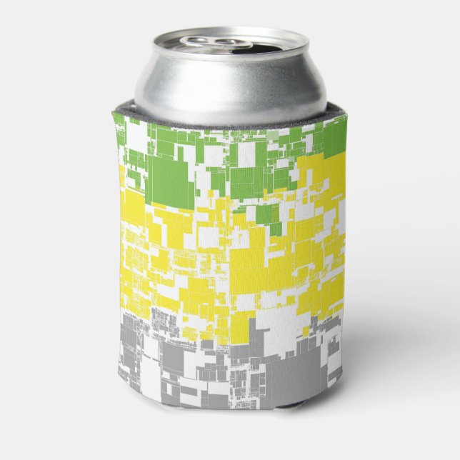 Geometric Funky Abstract Lithromantic Pride Flag Can Cooler (Can Back)
