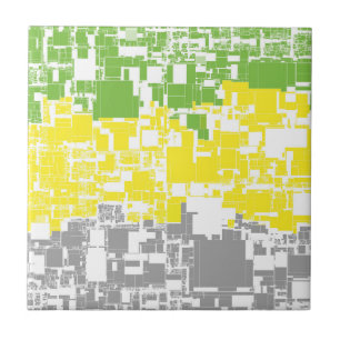 Geometric Funky Abstract Lithromantic Pride Flag Ceramic Tile
