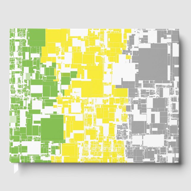 Geometric Funky Abstract Lithromantic Pride Flag Guest Book (Front)