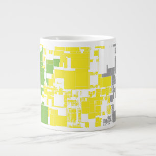 Geometric Funky Abstract Lithromantic Pride Flag Large Coffee Mug