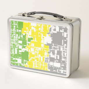 Geometric Funky Abstract Lithromantic Pride Flag Metal Lunch Box