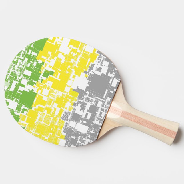 Geometric Funky Abstract Lithromantic Pride Flag Ping Pong Paddle (Side)