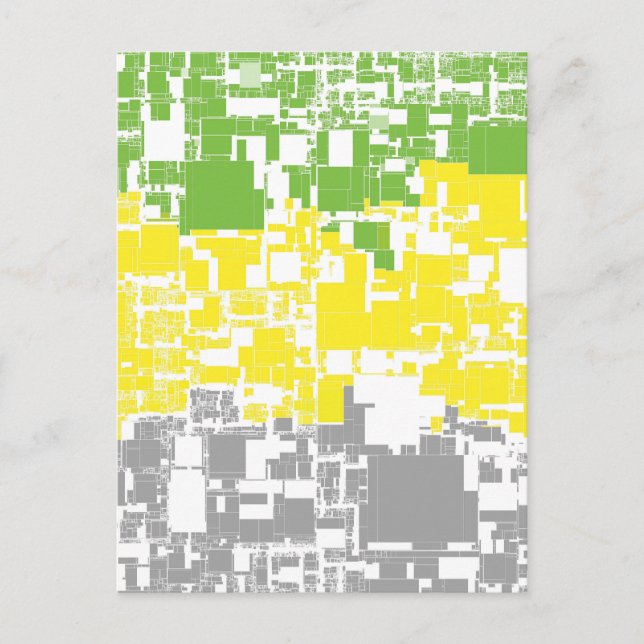 Geometric Funky Abstract Lithromantic Pride Flag Postcard (Front)