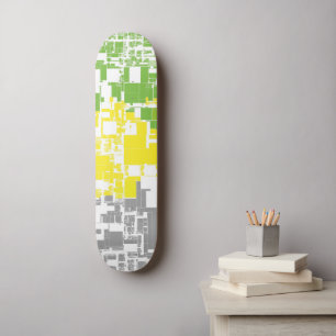Geometric Funky Abstract Lithromantic Pride Flag Skateboard