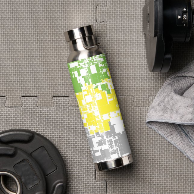 Geometric Funky Abstract Lithromantic Pride Flag Water Bottle (Gym)