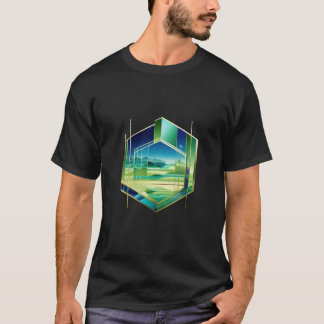 Geometric Fusion: Abstract T-Shirt Design