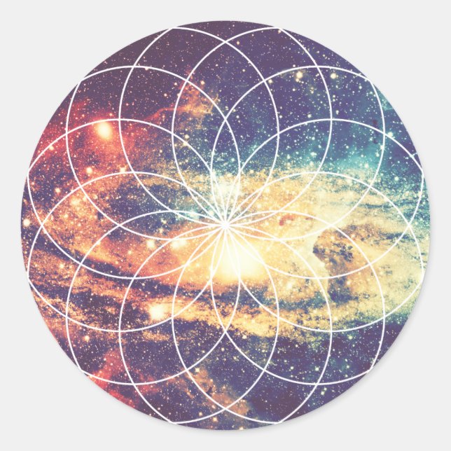 Geometric Galaxy #1 Sticker (Front)