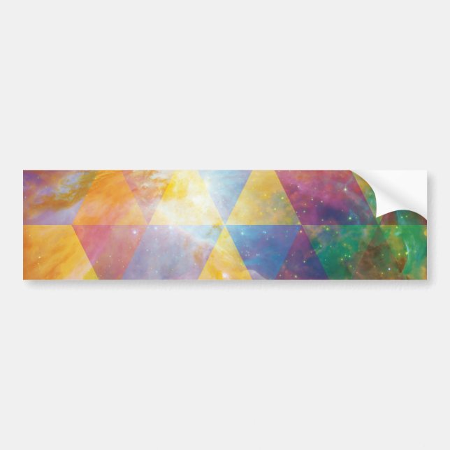 Geometric Galaxy Art Bumper Sticker (Front)
