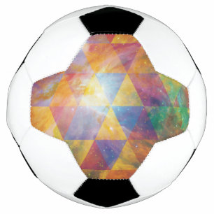 Geometric Galaxy Art Soccer Ball