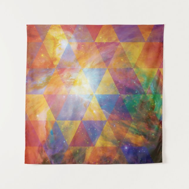 Geometric Galaxy Art Tapestry (Front)