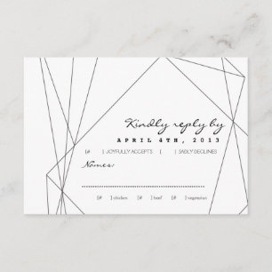 Geometric Gemstone RSVP Response Card