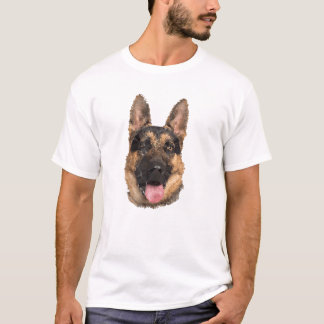 Geometric German Shepherd T Shirt Cool Dog Pet Lov
