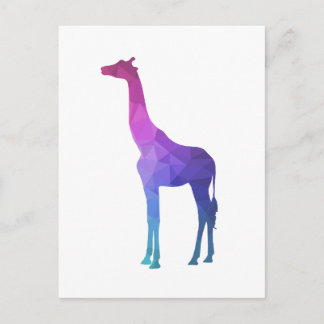 Geometric Giraffe with Vibrant Colours Gift Idea Postcard