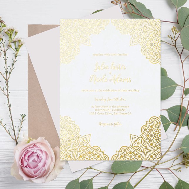 Geometric Glittering Metallic Luxury Wedding (Creator Uploaded)