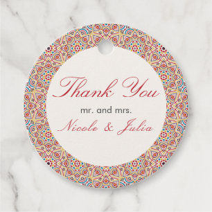 Geometric Glittering Metallic Luxury Wedding Favour Tags