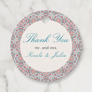 Geometric Glittering Metallic Luxury Wedding Favour Tags