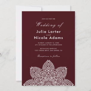 Geometric Glittering Metallic Luxury Wedding Invit Invitation