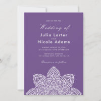 Geometric Glittering Metallic Luxury Wedding Invit