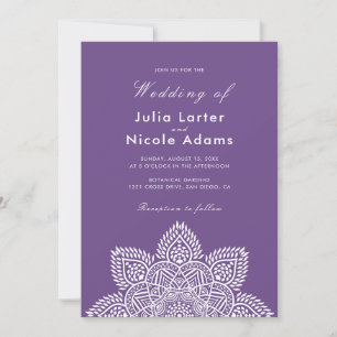 Geometric Glittering Metallic Luxury Wedding Invit Invitation