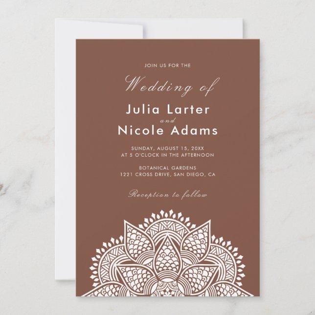 Geometric Glittering Metallic Luxury Wedding Invitation (Front)