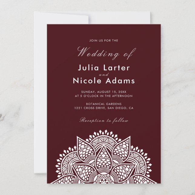 Geometric Glittering Metallic Luxury Wedding Invitation (Front)