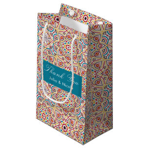 Geometric Glittering Metallic Luxury Wedding Small Gift Bag
