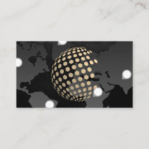 Geometric Globe   Map of the World Business Card