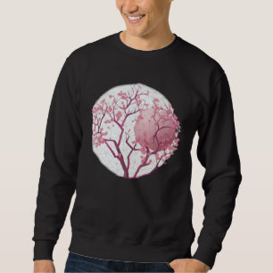 Geometric Globe with cherry blossom tree of life S Sweatshirt