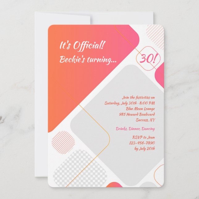 Geometric Glory Invitation (Front)