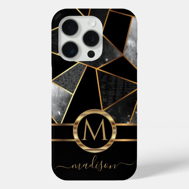 Geometric Gold and Black  Case-Mate iPhone Case (Back)