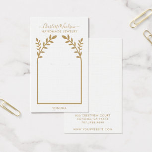 Geometric Gold Arch Earring Display Card