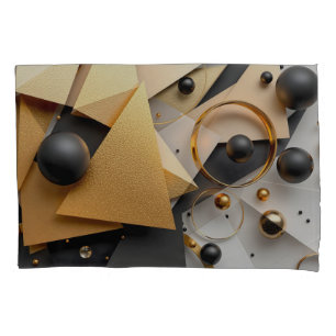 Geometric Gold & Black Elegance Pillowcase