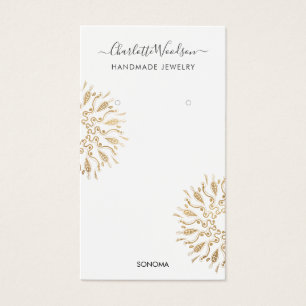 Geometric Gold Foil Earring Display Card
