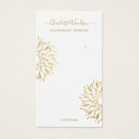 Geometric Gold Foil Earring Display Card