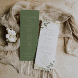 Geometric Gold Greenery Fall Wedding Program<br><div class="desc">This geometric gold greenery fall wedding program is perfect for a modern wedding. The design features a beautiful gold geometric frame with elegant green leaves.</div>
