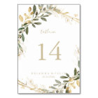 Geometric Gold Greenery Fall Wedding 