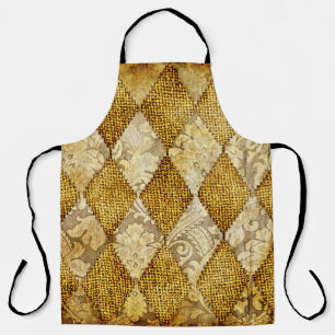 Geometric Gold: Retro Pattern Sophistication. Apron