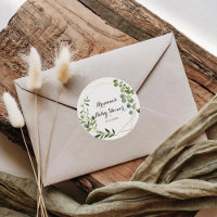 Geometric Gold Tropical Green Baby Shower Favour