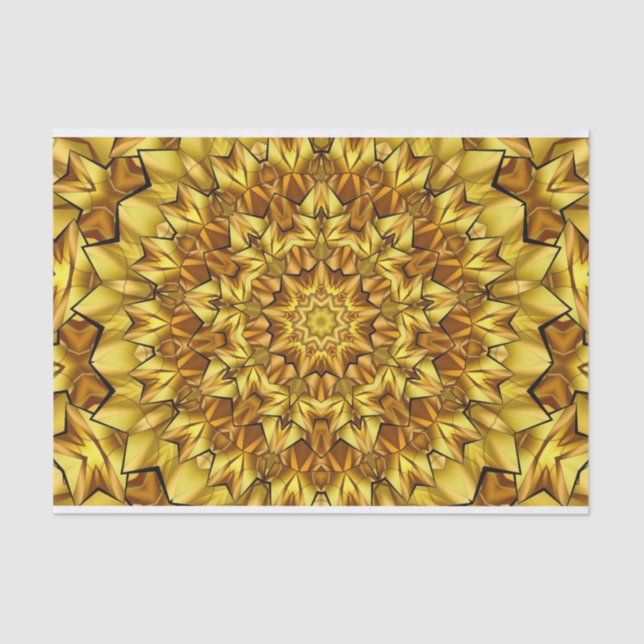 geometric golden abstract tissue paper (Front)