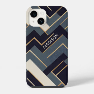 Geometric Golden illustration iPhone 14 Case
