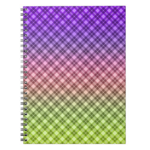 Geometric, gradient, Ombre Notebook