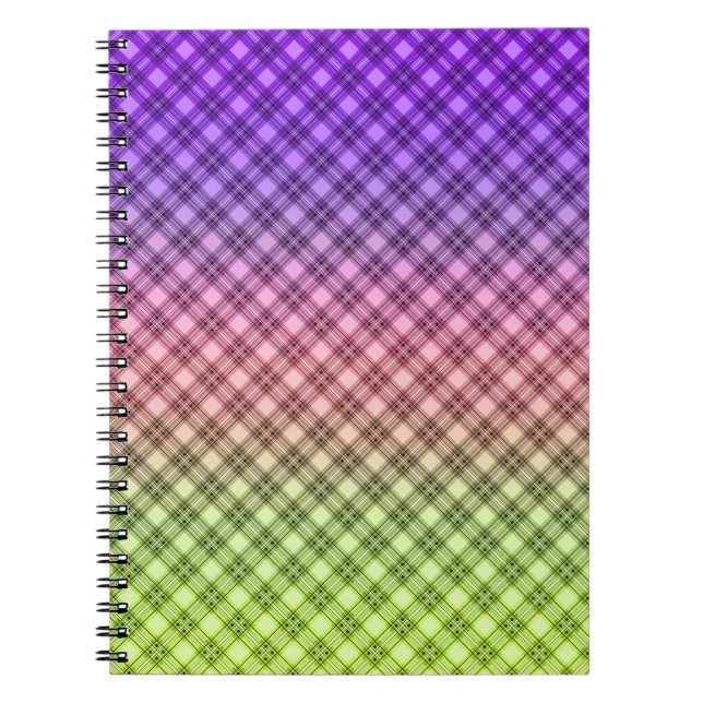 Geometric gradient, Ombre Notebook (Front)