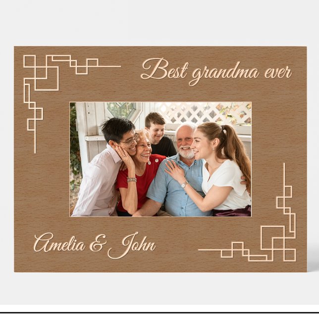 Geometric grandma Custom Wood Picture Frames  (Creator Uploaded)