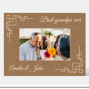 Geometric grandpa Custom Wood Picture Frames 