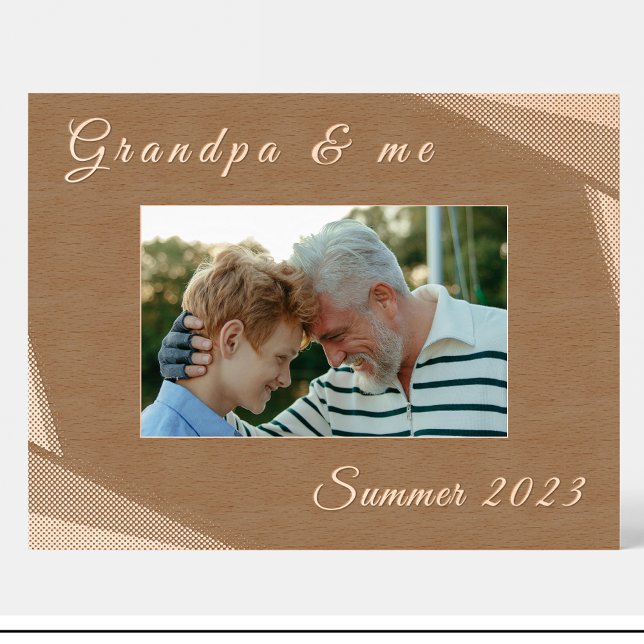 Geometric Grandpa Date Custom Wood Picture Frames  (Creator Uploaded)