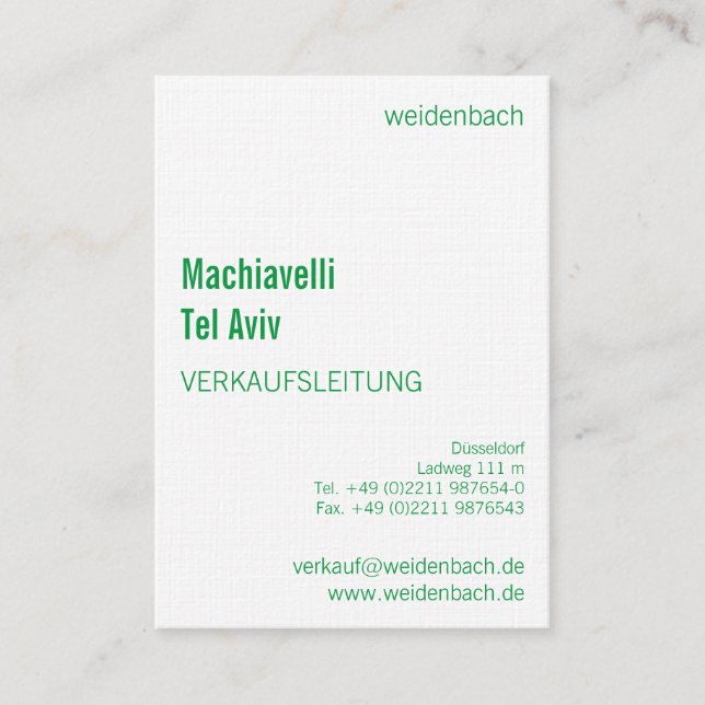 Geometric green business card (Front)