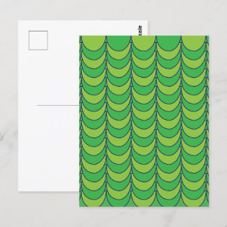 Geometric Green Half Circle Geometric  Postcard