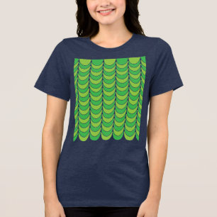 Geometric Green Half Circle Geometric Tri-Blend Shirt